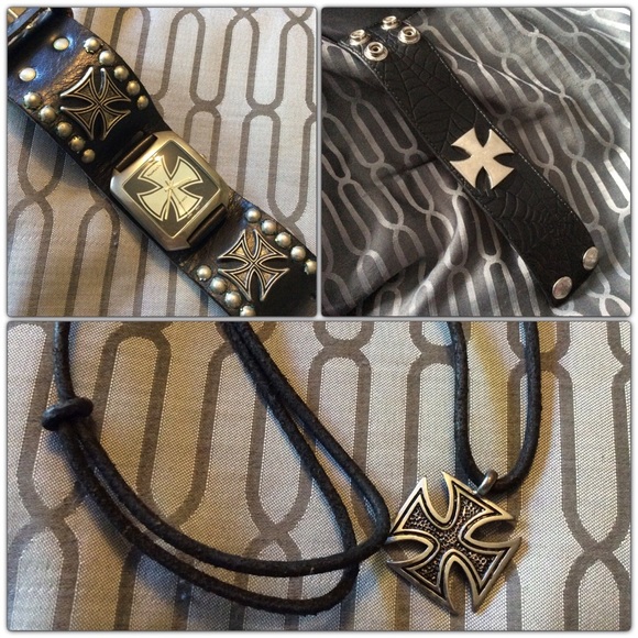 🖤🕸 Leather Rock Accessories Bundle 🕸🖤 - Picture 1 of 8